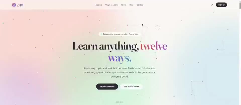 Jypi — learning platform homepage